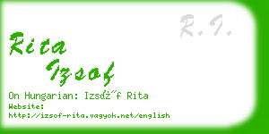 rita izsof business card